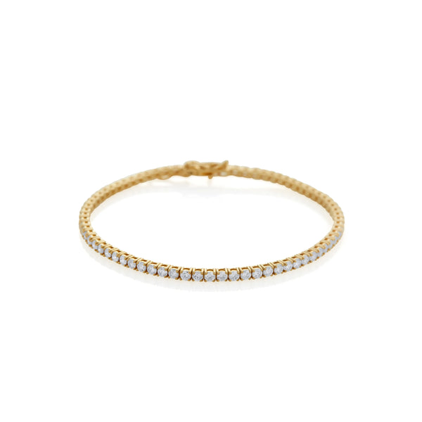 PULSERA DIAMANTES TENNIS 3CT EN ORO 18K