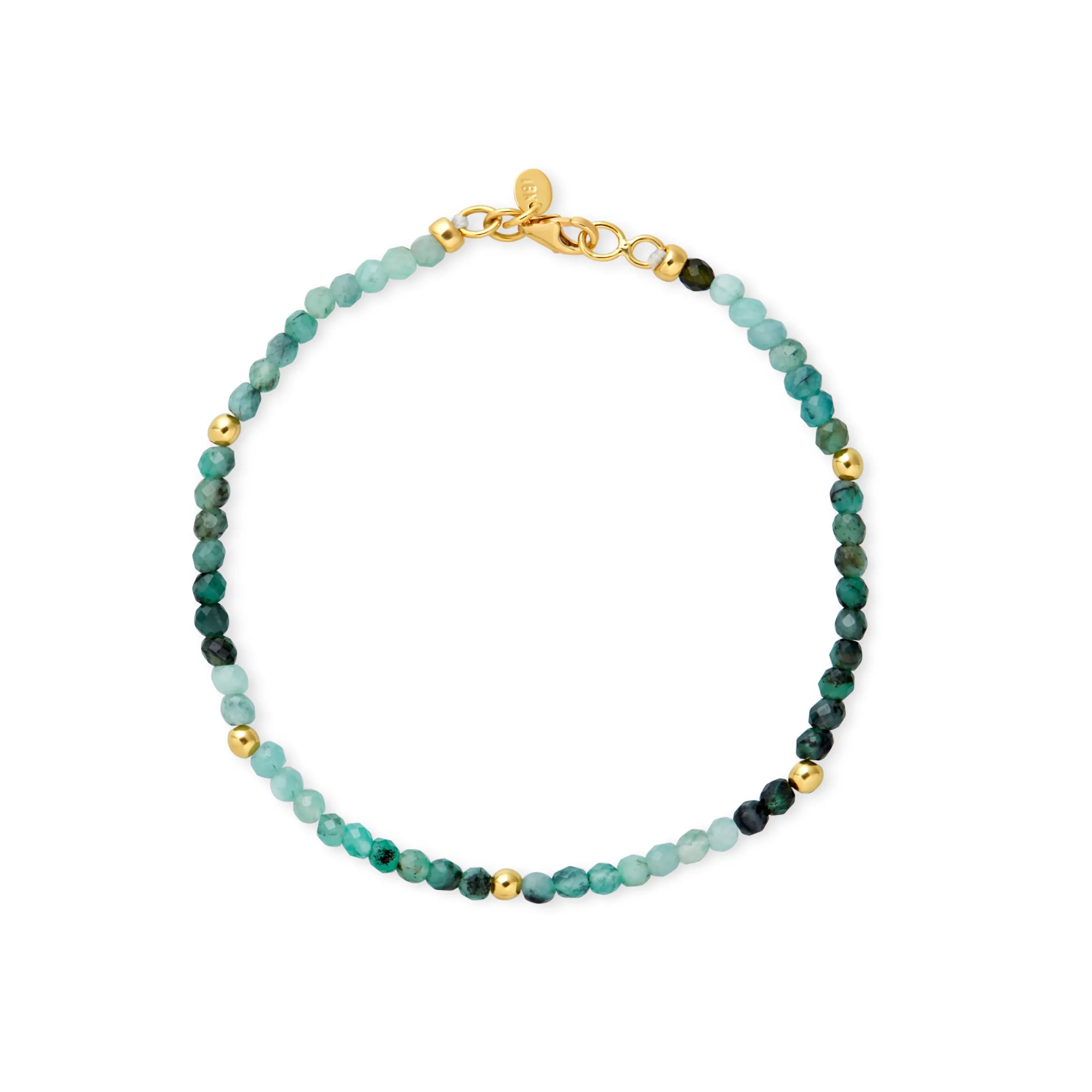 PULSERA PIEDRAS ESMERALDAS Y ORO 18K - Gallery 1