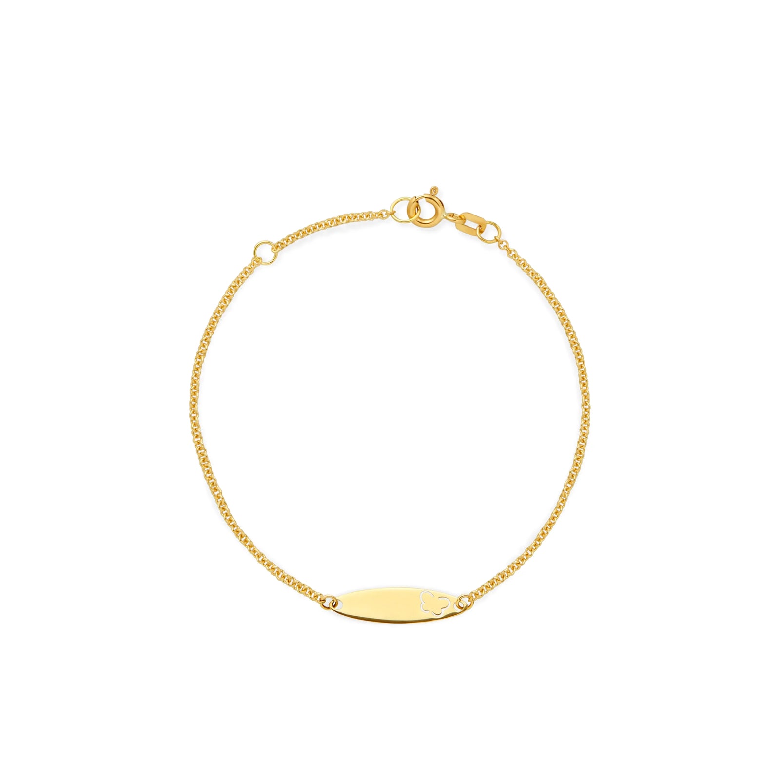 PULSERA PLACA MARIPOSA EN ORO 18K - Image 1