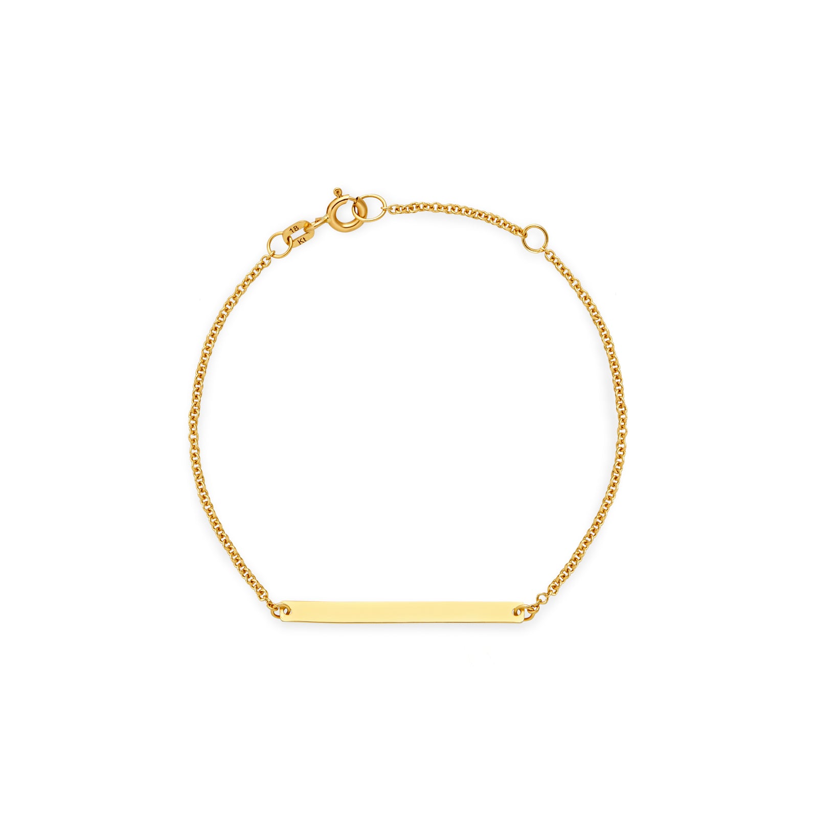 PULSERA PLACA RECTANGULAR EN ORO 18K - Image 2