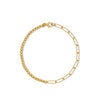 PULSERA CLIP Y BOLITAS EN ORO 18K