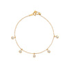 PULSERA DIAMANTES BISELADOS COLGANTES EN ORO 18K