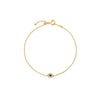 PULSERA OJO TURCO CON DIAMANTES Y ZAFIRO EN ORO 18K