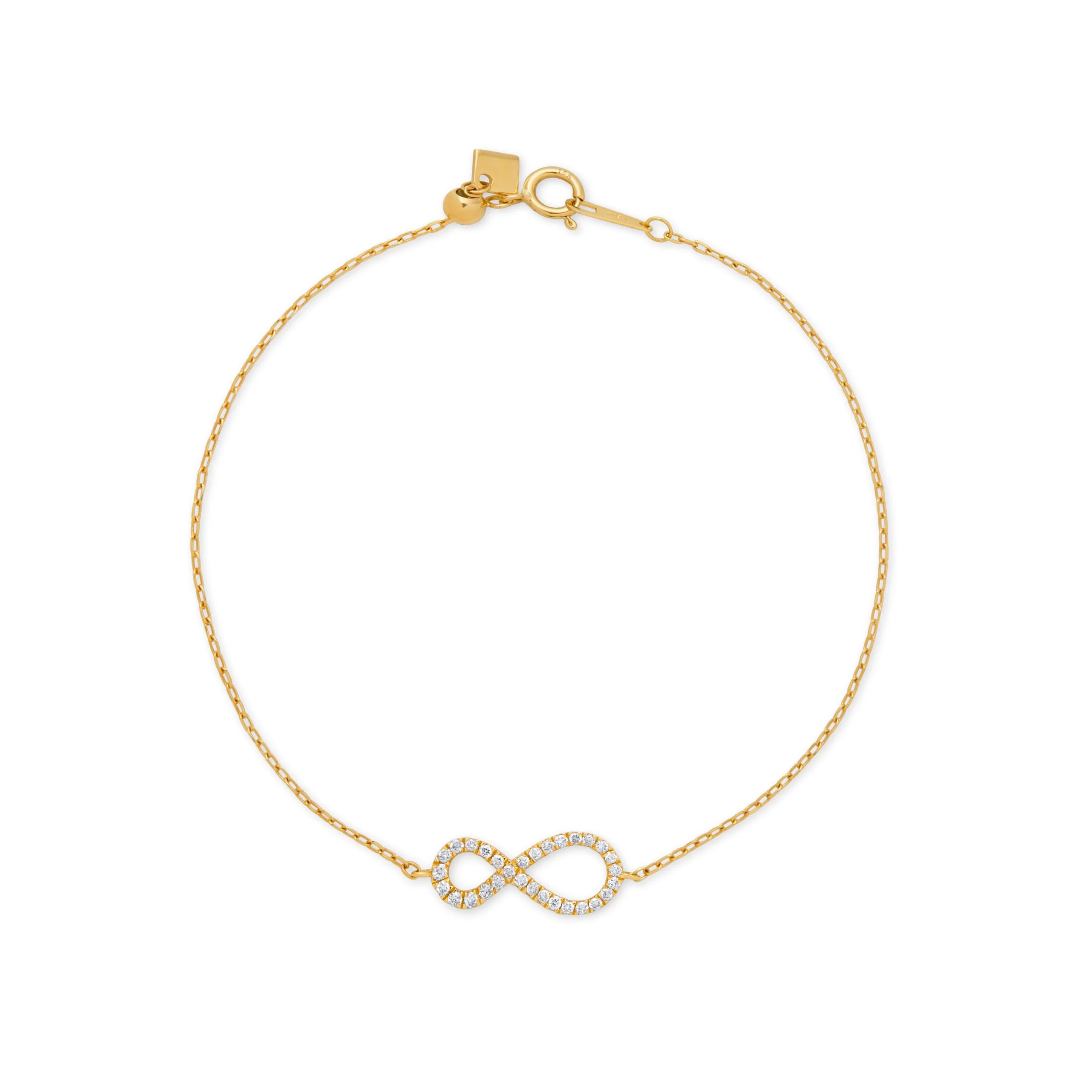 PULSERA DIAMANTES INFINITO EN ORO 18K - Gallery 1