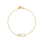 PULSERA DIAMANTES INFINITO EN ORO 18K - Thumbnail 1