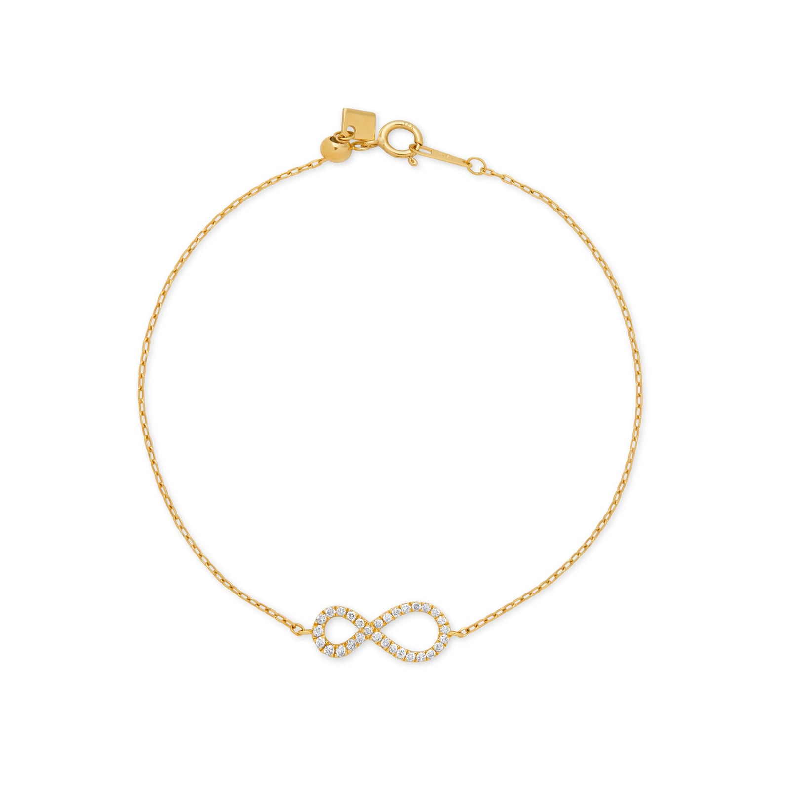 PULSERA DIAMANTES INFINITO EN ORO 18K - Image 1