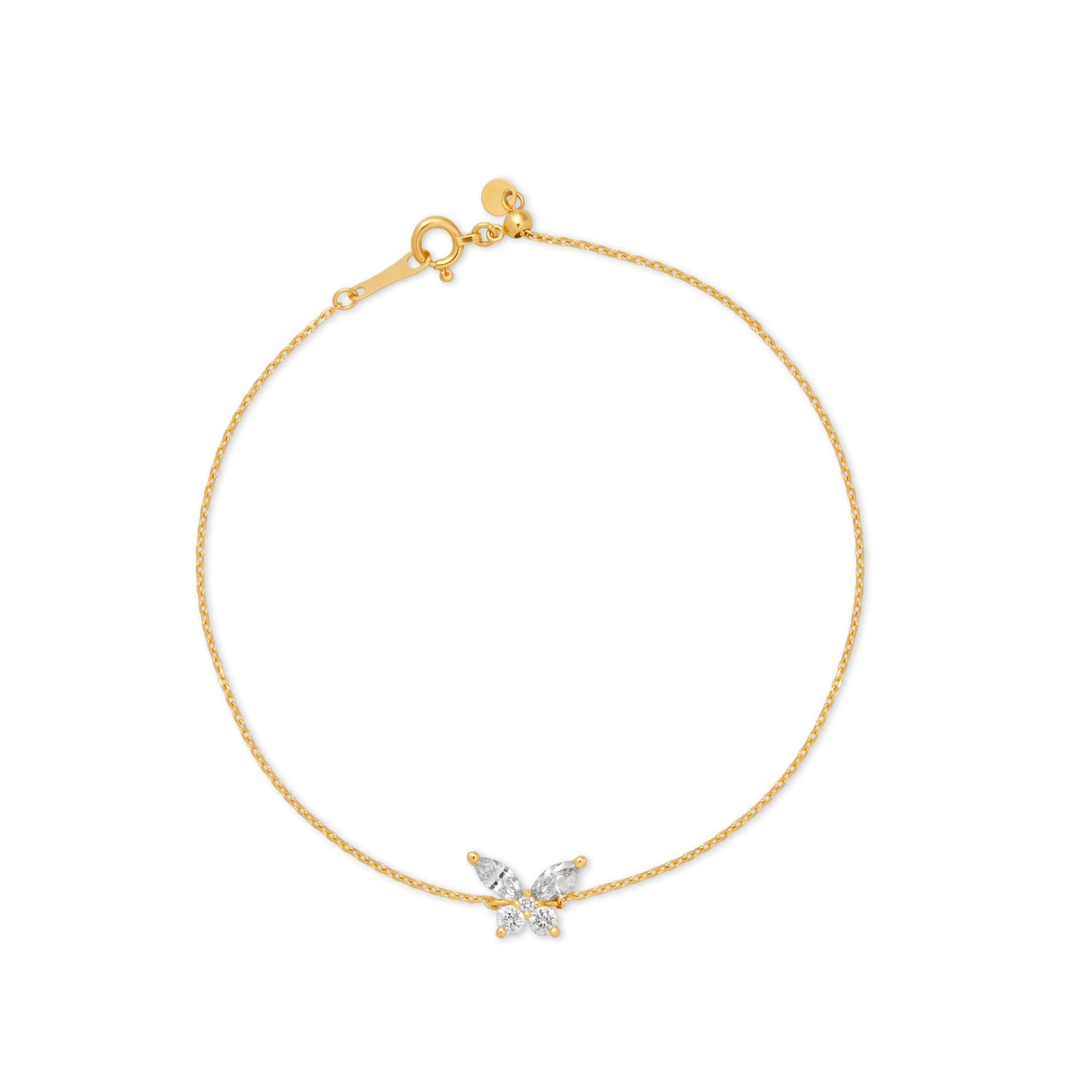 PULSERA DIAMANTES MARIPOSA 0.37CT EN ORO 18K - Image 1