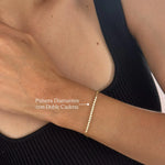 PULSERA DIAMANTES CON DOBLE CADENA EN ORO 18K - Thumbnail 2