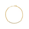PULSERA DIAMANTES CON DOBLE CADENA EN ORO 18K