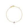 PULSERA PIEDRA OVAL TURMALINA ROSADA EN ORO 18K