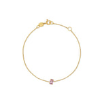 PULSERA PIEDRA OVAL TURMALINA ROSADA EN ORO 18K - Thumbnail 1