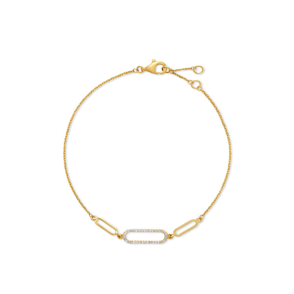 PULSERA DIAMANTES CLIP PEQUEÑOS EN ORO 18K
