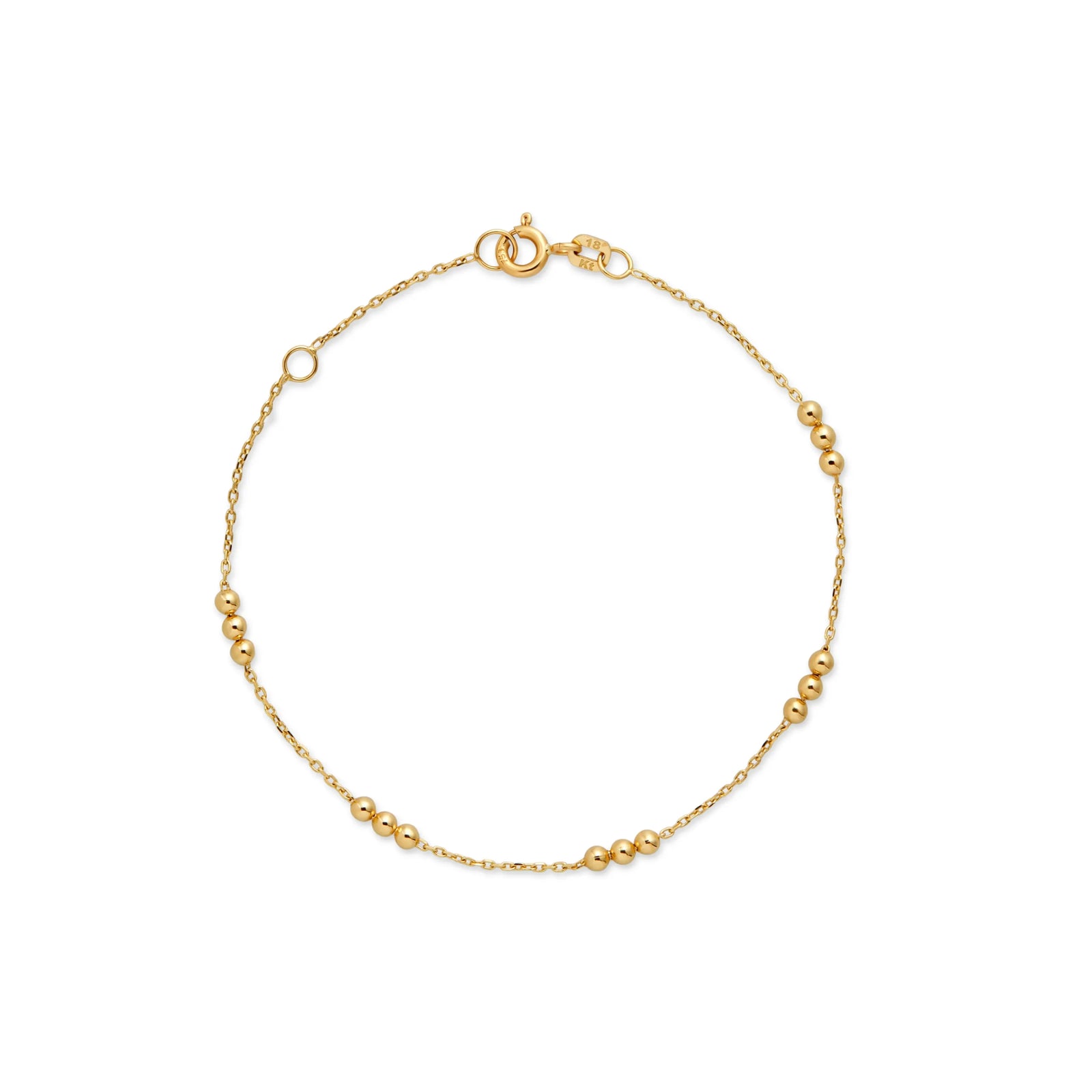 PULSERA BOLITAS TRIPLE EN ORO 18K - Image 1