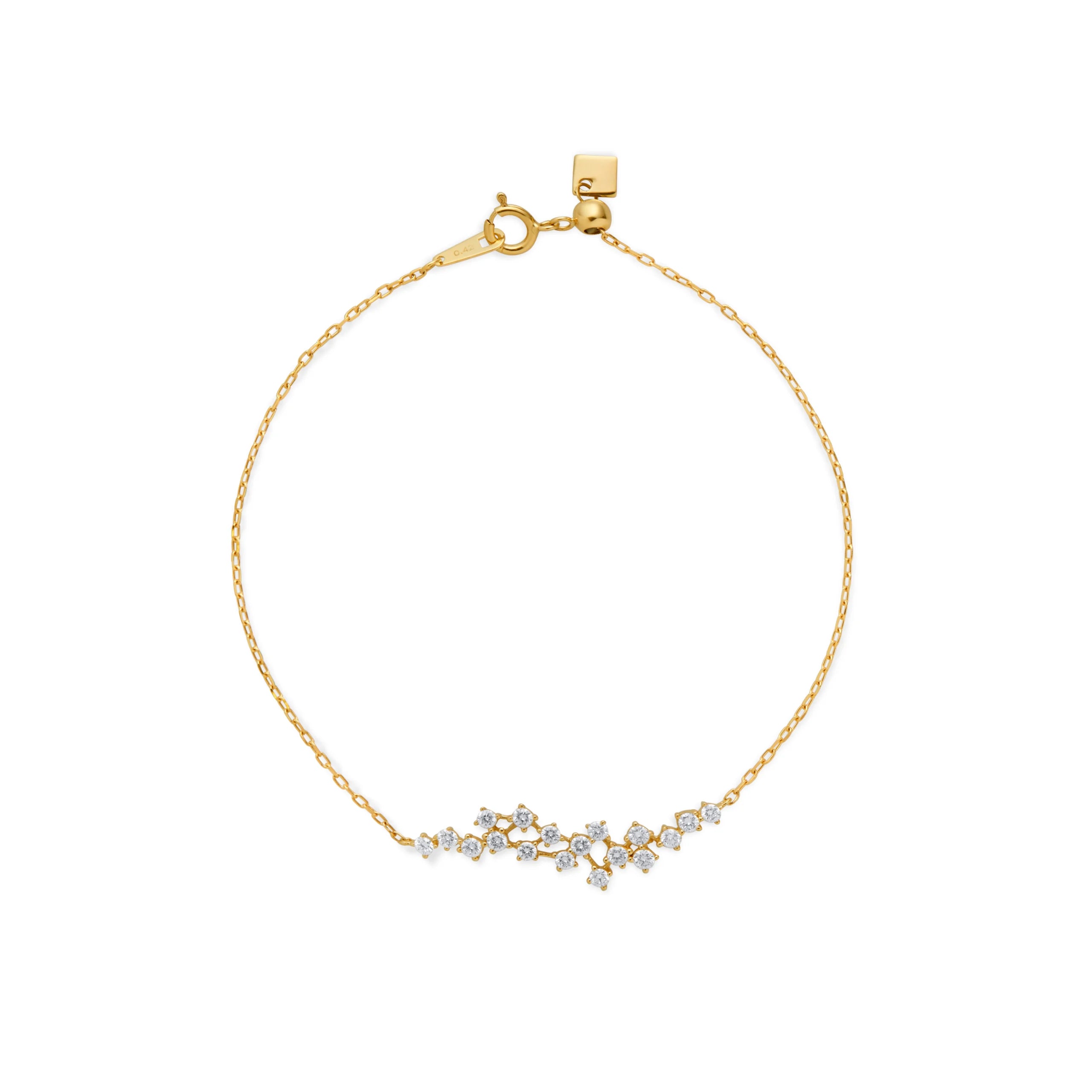 PULSERA DIAMANTES RACIMO EN ORO 18K - Gallery 1