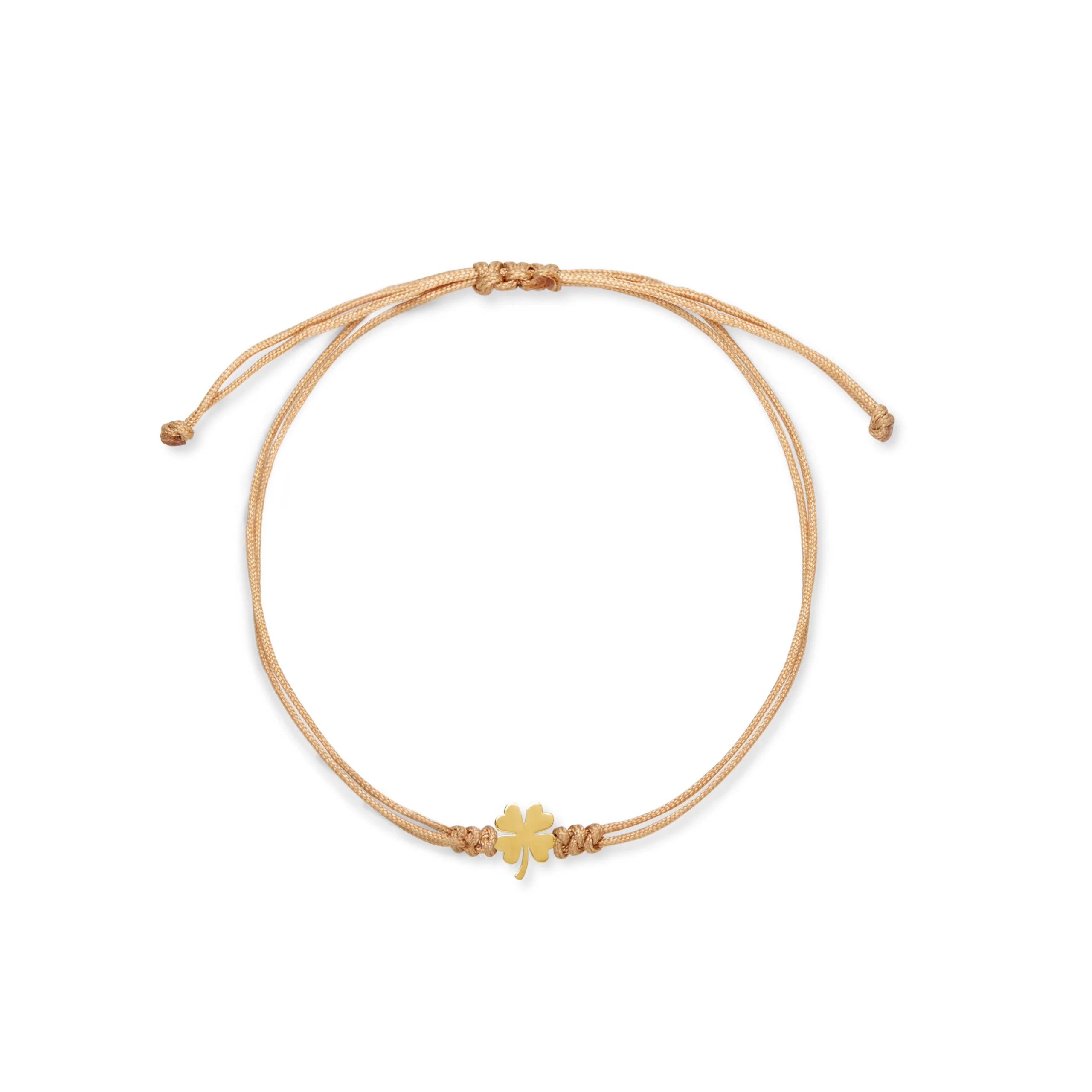 PULSERA HILO TRÉBOL EN ORO 18K - Gallery 1