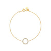 PULSERA DIAMANTES CÍRCULO KARMA EN ORO 18K