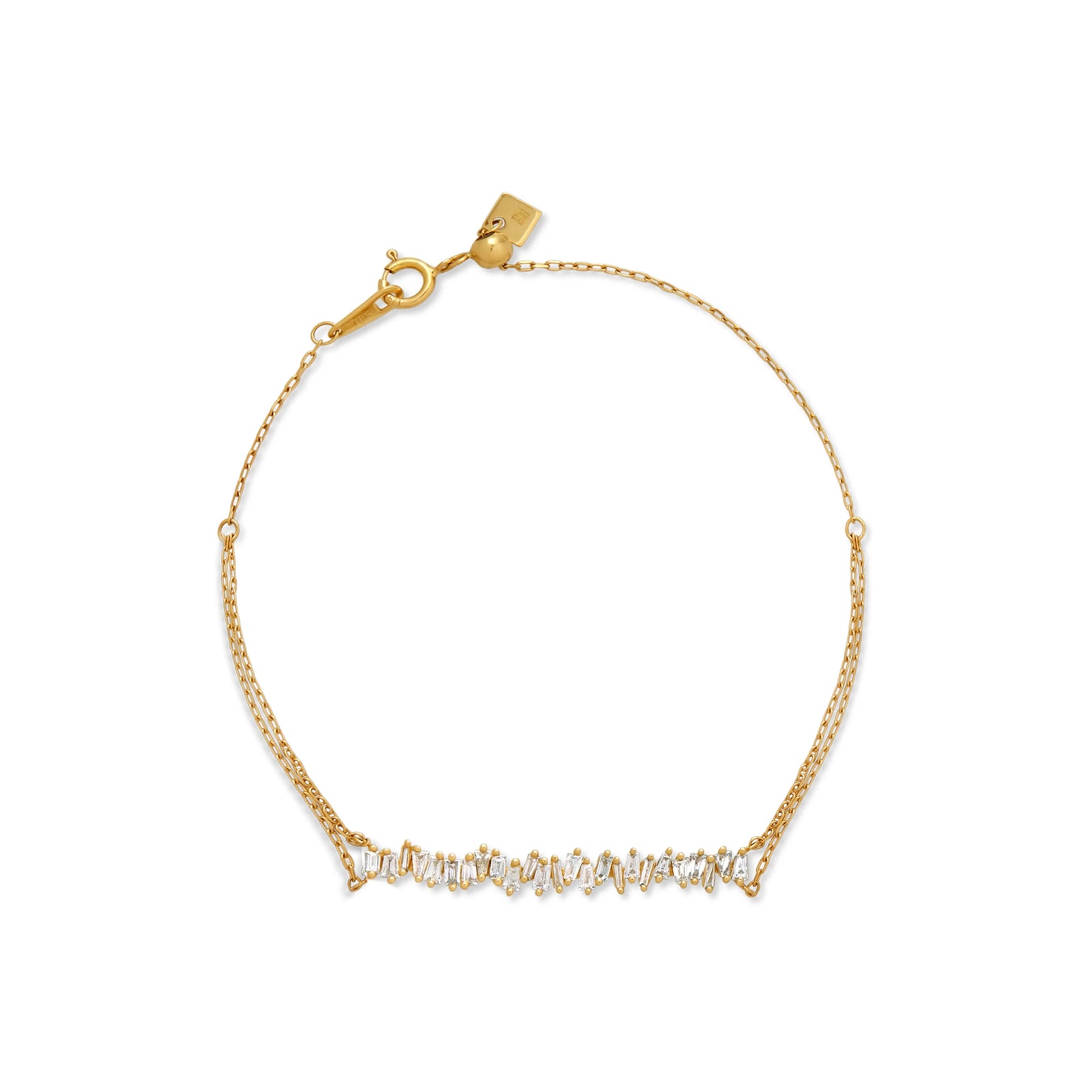 PULSERA DIAMANTES ZIGZAG EN ORO 18K - Image 1