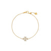 PULSERA DIAMANTES TRÉBOL EN ORO 18K