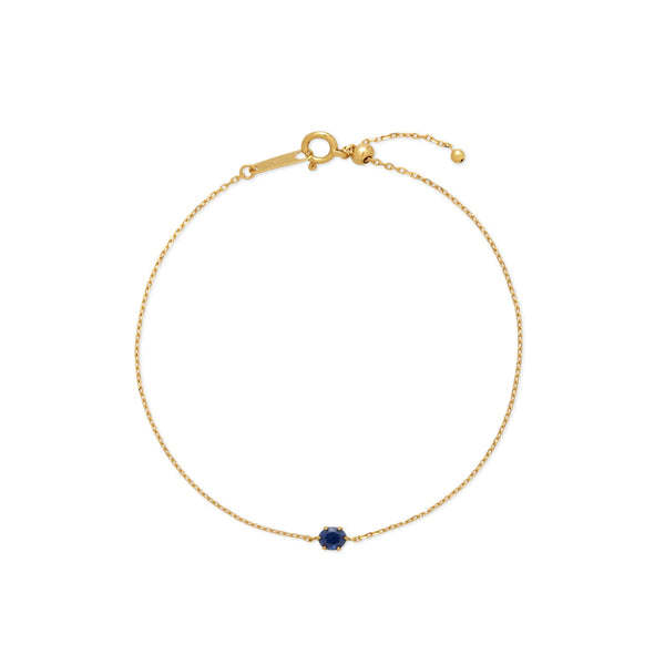 PULSERA PUNTO DE LUZ ZAFIRO EN ORO 18K