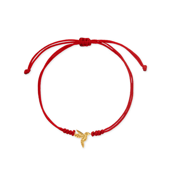 PULSERA HILO COLIBRI EN ORO 18K