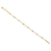PULSERA DIAMANTES BISELADOS CON DOBLE CADENA EN ORO 18K