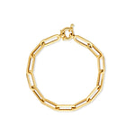 PULSERA ESLABONES CLIP ANCHOS EN ORO 18K - Thumbnail 1