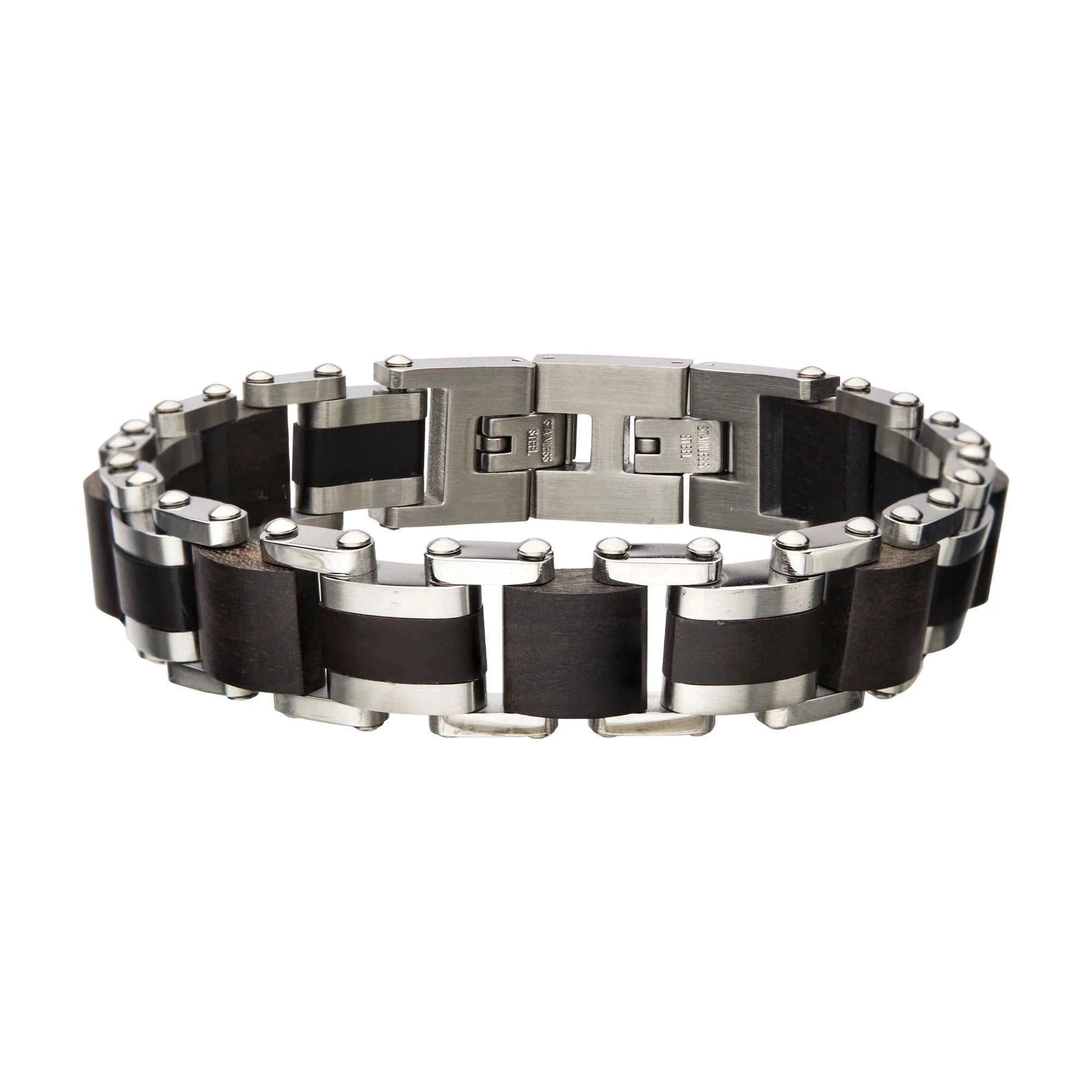 PULSERA DE MADERA Y ACERO INOXIDABLE - Gallery 1