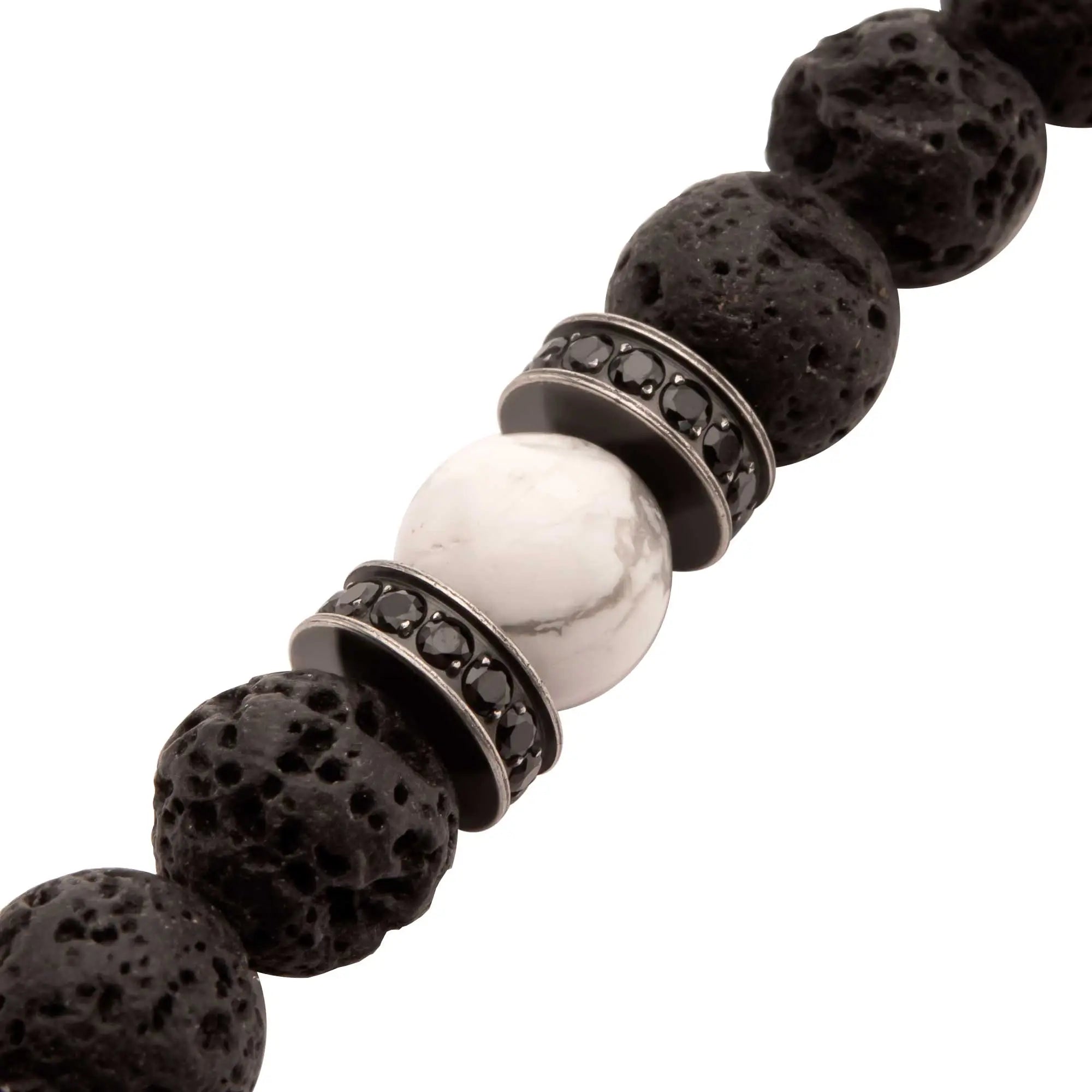 PULSERA PIEDRAS LAVA, HOWLITA Y ZIRCONES - Gallery 2