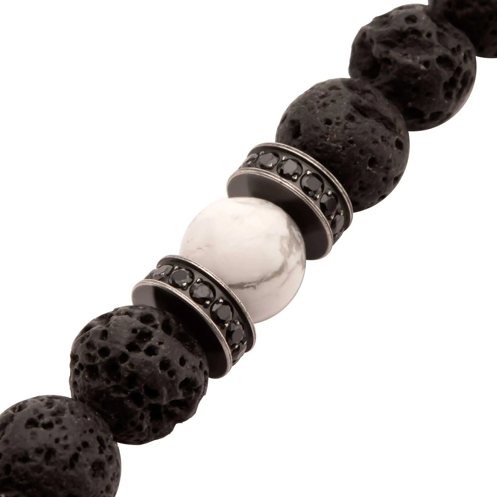 PULSERA PIEDRAS LAVA, HOWLITA Y ZIRCONES - Image 2
