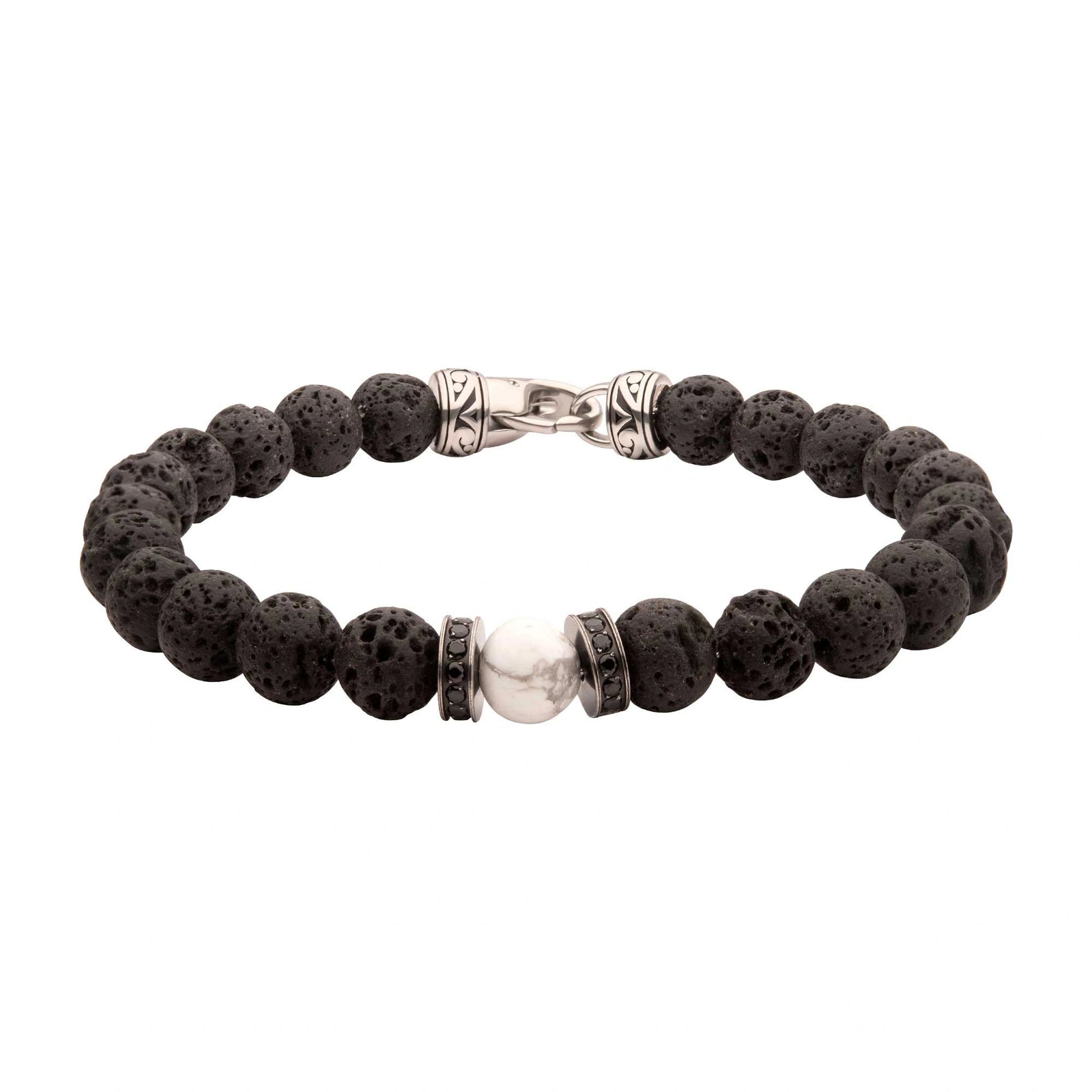 PULSERA PIEDRAS LAVA, HOWLITA Y ZIRCONES - Image 5