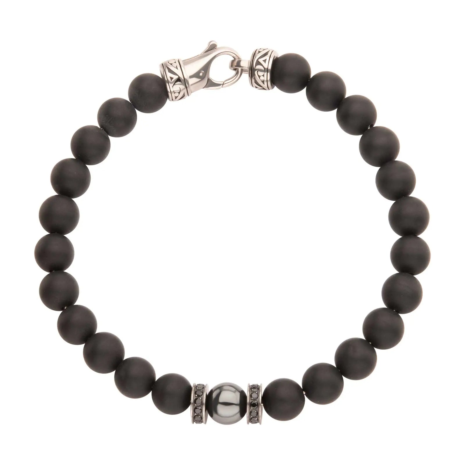 PULSERA PIEDRAS ONIX, HEMATITA Y ZIRCONES - Image 1