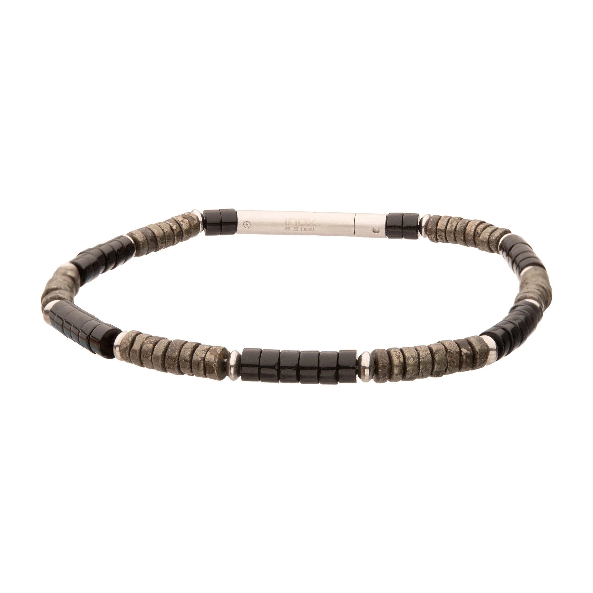 PULSERA HEISHI DUALIDAD: ONIX Y PIRITA - Gallery 5