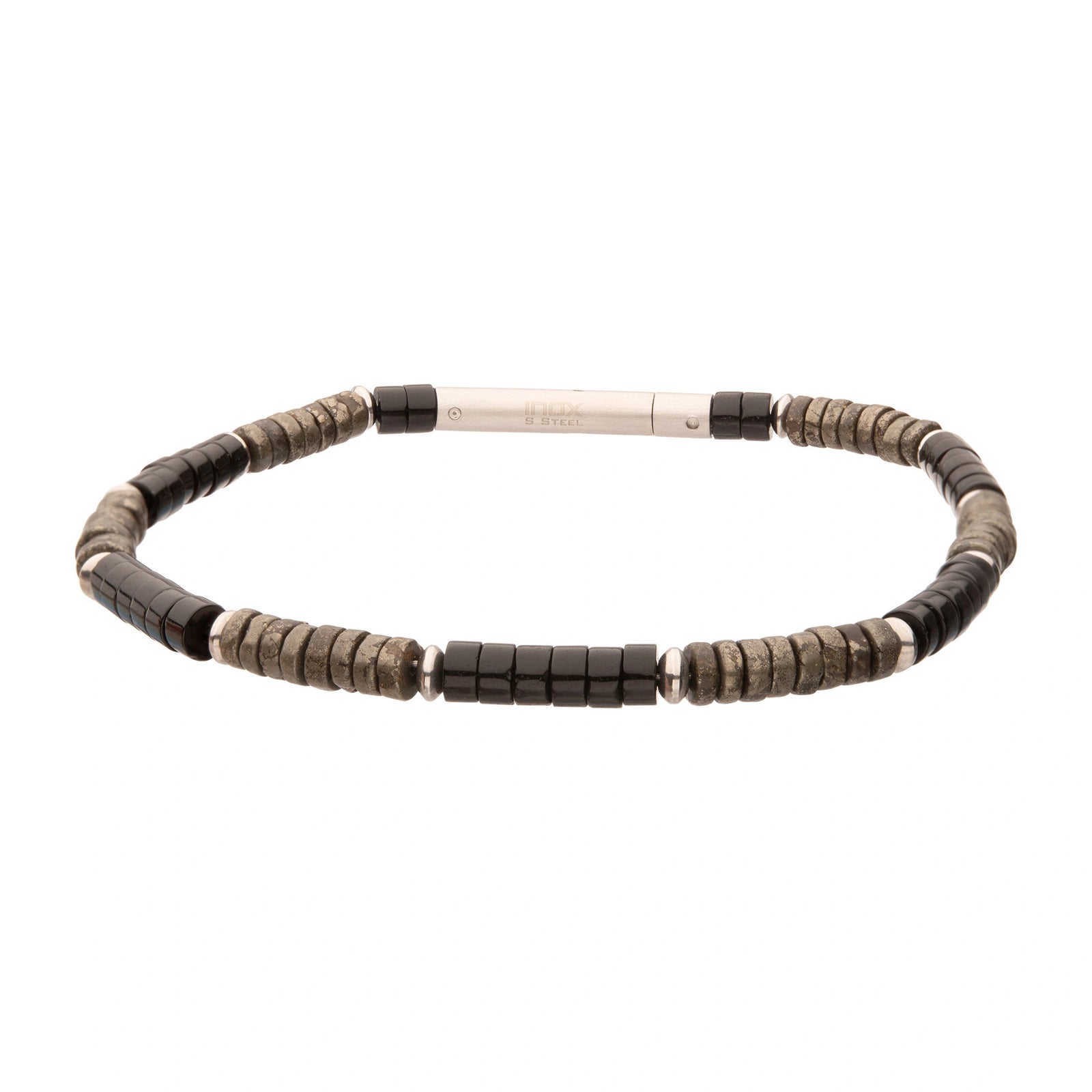PULSERA HEISHI DUALIDAD: ONIX Y PIRITA - Image 5