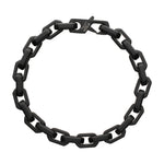 PULSERA DE ACERO INOXIDABLE CLIP CON ESPINELA NEGRA - Thumbnail 1