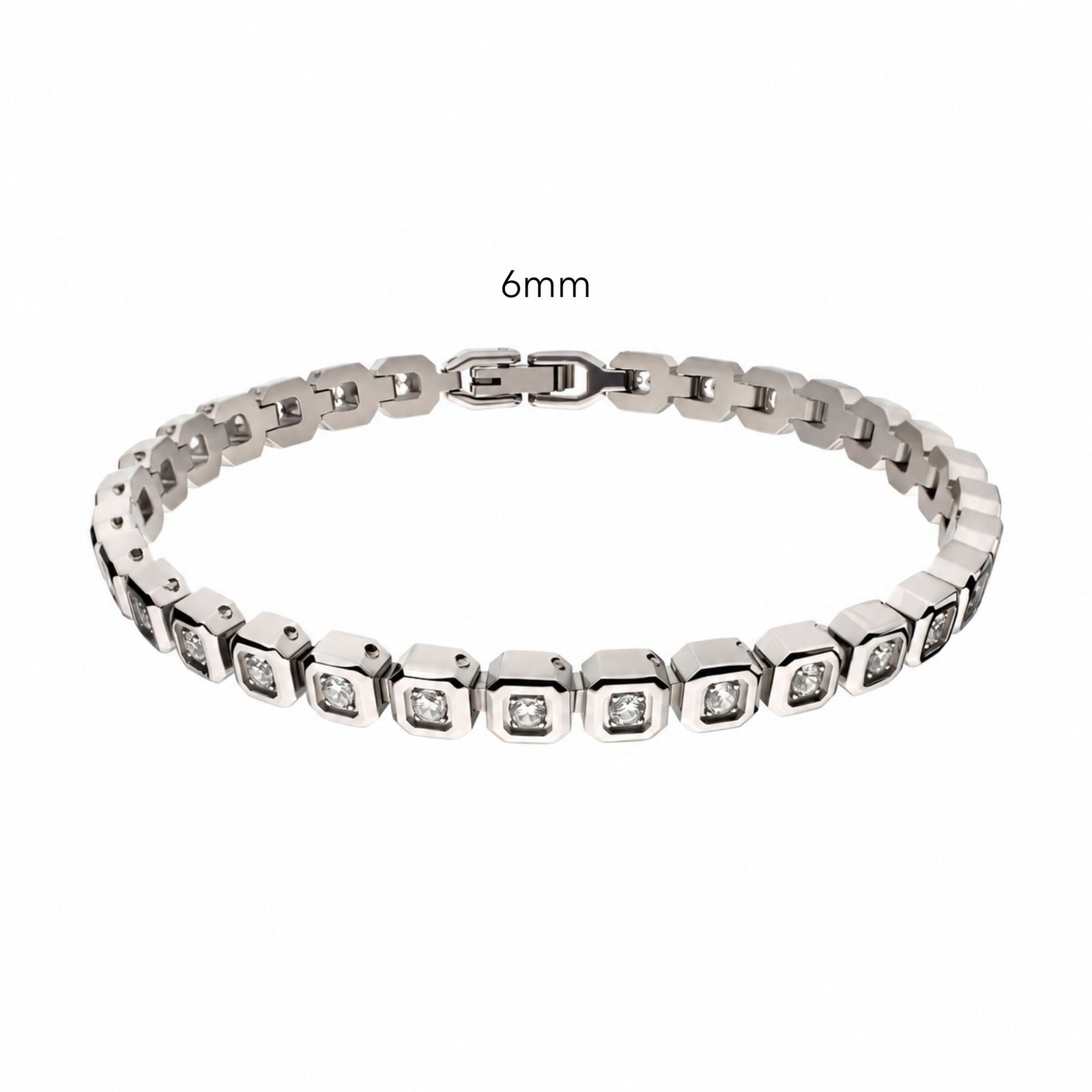 PULSERA GOLF CON ZAFIROS BLANCOS LAB - Image 1