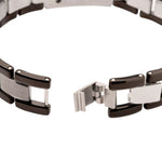 PULSERA DE TUNGSTENO NEGRO CON PLACA Y DIAMANTE LAB - Thumbnail 2