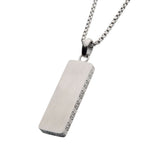 COLLAR PLACA RECTANGULAR DE ACERO INOXIDABLE MATE - Thumbnail 2