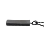 COLLAR PLACA RECTANGULAR DE ACERO INOXIDABLE NEGRO MATE - Thumbnail 3